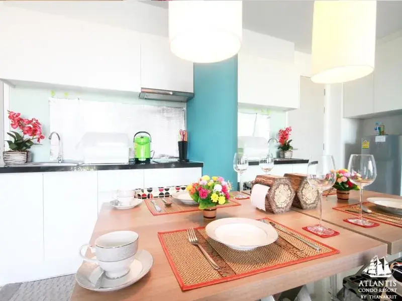 Text overlay, Kitchen/Kitchenette in Atlantis Condo & Water Park Pattaya By The Sea