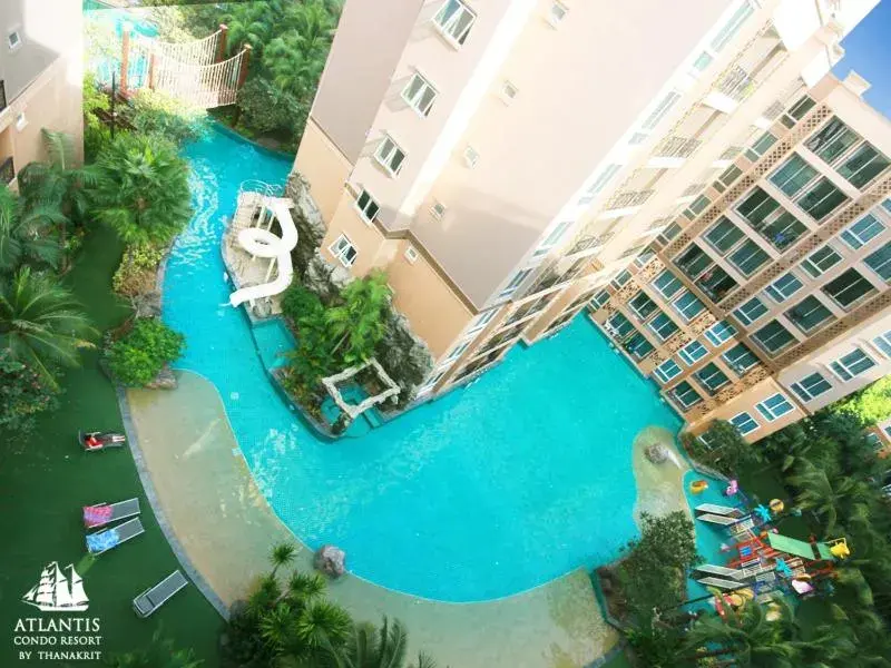 Text overlay, Pool View in Atlantis Condo & Water Park Pattaya By The Sea