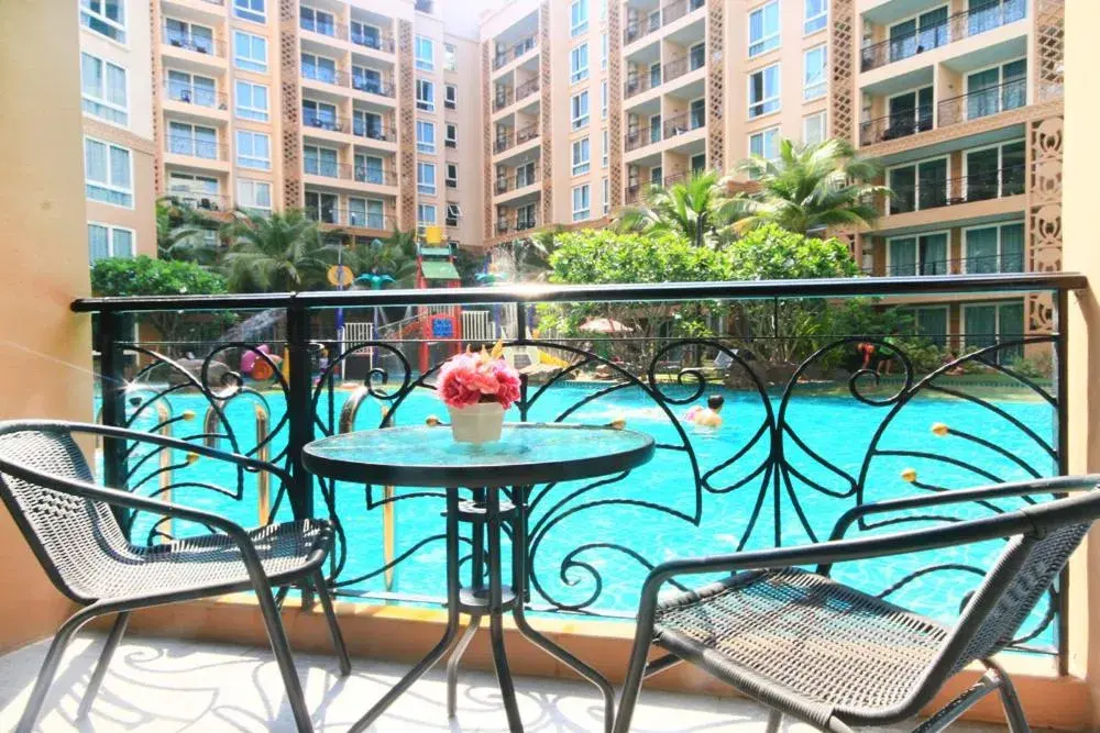 Patio, Balcony/Terrace in Atlantis Condo & Water Park Pattaya By The Sea