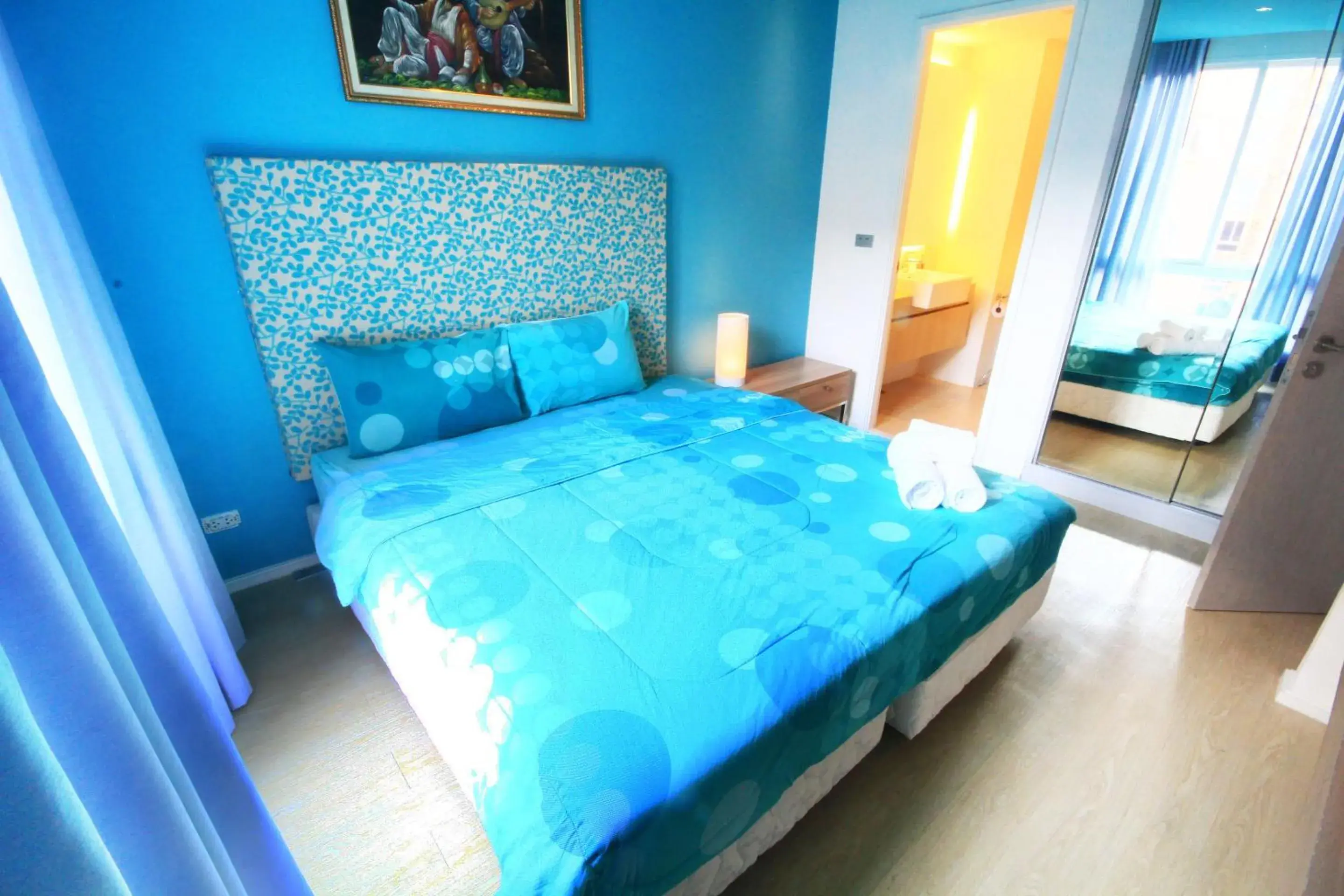 Bed in Atlantis Condo & Water Park Pattaya By The Sea