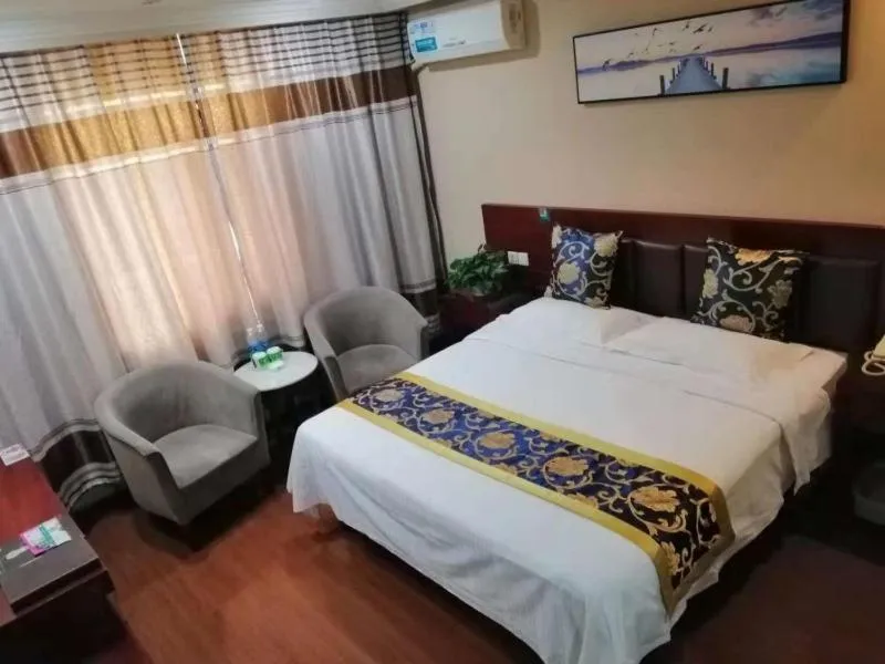 Bed in GreenTree Inn Tianjin Beiyang Bridge Business Hotel