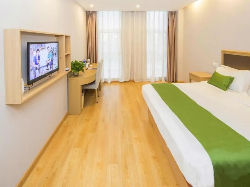 Bed in GreenTree Inn Tianjin Xiqing Development Zone Renrenle Square Express Hotel