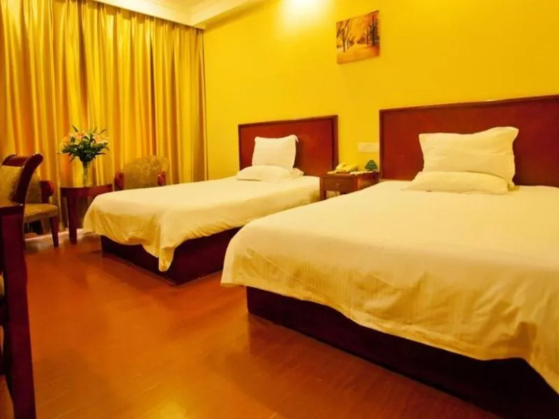 Bed in GreenTree Inn Jiangsu Nanjing Olympic Sports Center Express Hotel