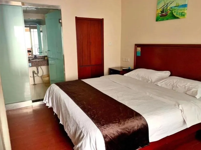 Bed in GreenTree Inn Hebei Handan Railway Station Express Hotel