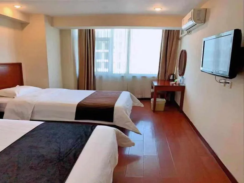 Bed in GreenTree Inn Hebei Handan Railway Station Express Hotel