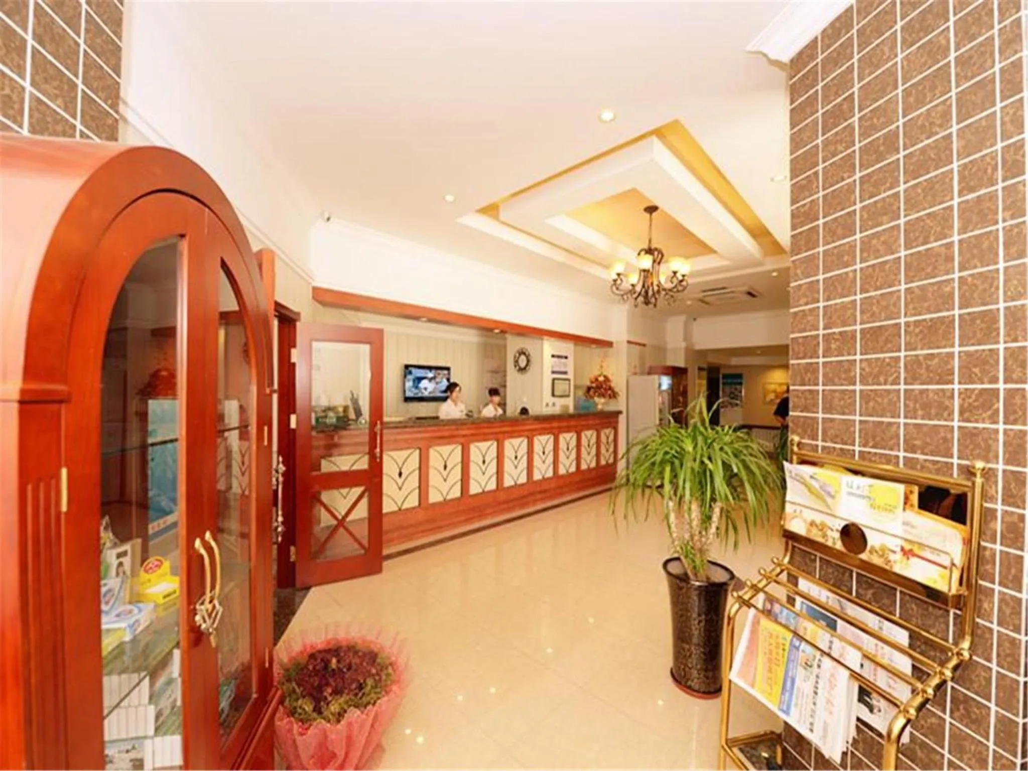 Lobby or reception in GreenTree Inn Hebei Qinhuangdao Olympic Center Express Hotel