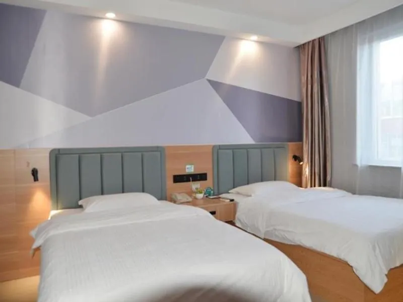 Bed in GreenTree Inn Shanxi Taiyuan Hanxiguan Street Wanda Mansion Shell Hotel