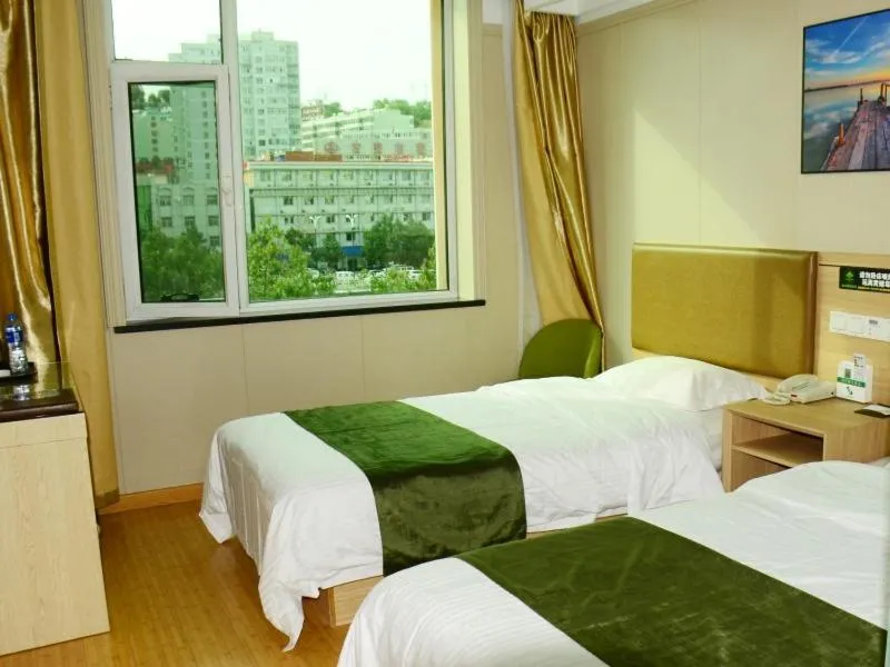 Bed in GreenTree Inn Shanxi Taiyuan Gujiao East Dachuan Road Express Hotel