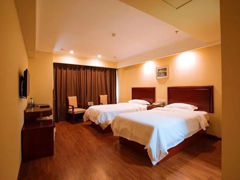 Bed in GreenTree Inn Shandong Zibo Railway Station Jinjing Avenue Business Hotel