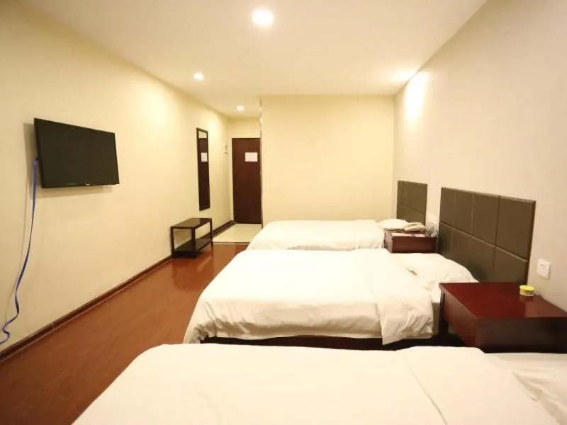 Bed in GreenTree Inn Anhui Suzhou Railway Station Express Hotel