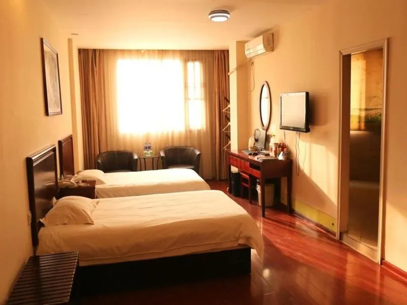 Bed in GreenTree Inn Anhui Suzhou Railway Station Express Hotel