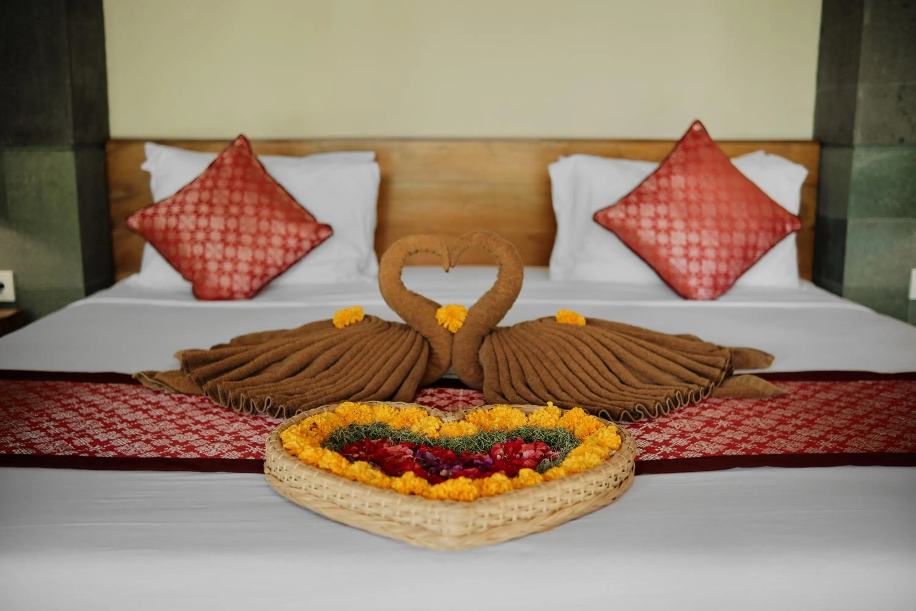 Bed in D'bale Ananda Villa Ubud