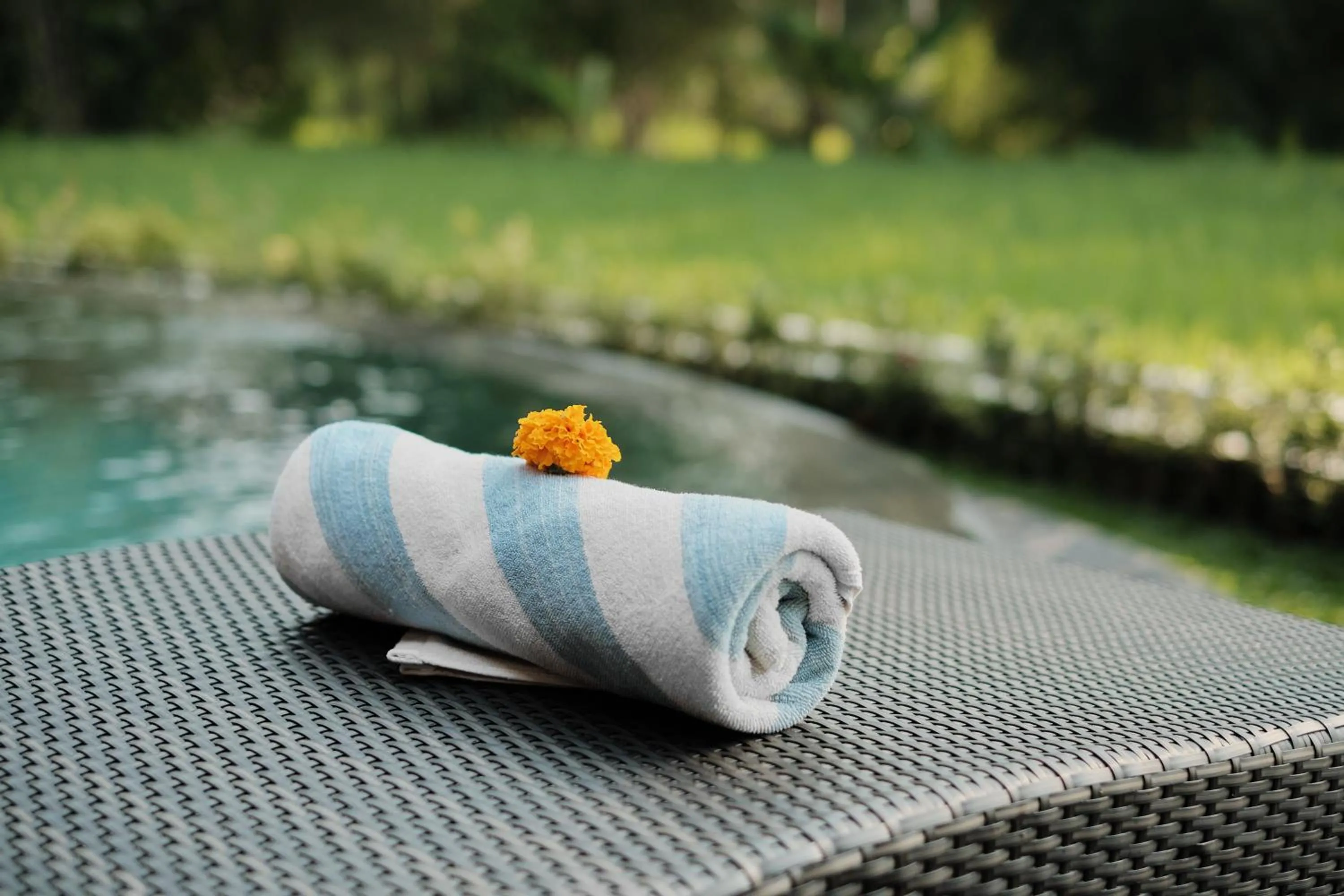 Pool view in D'bale Ananda Villa Ubud