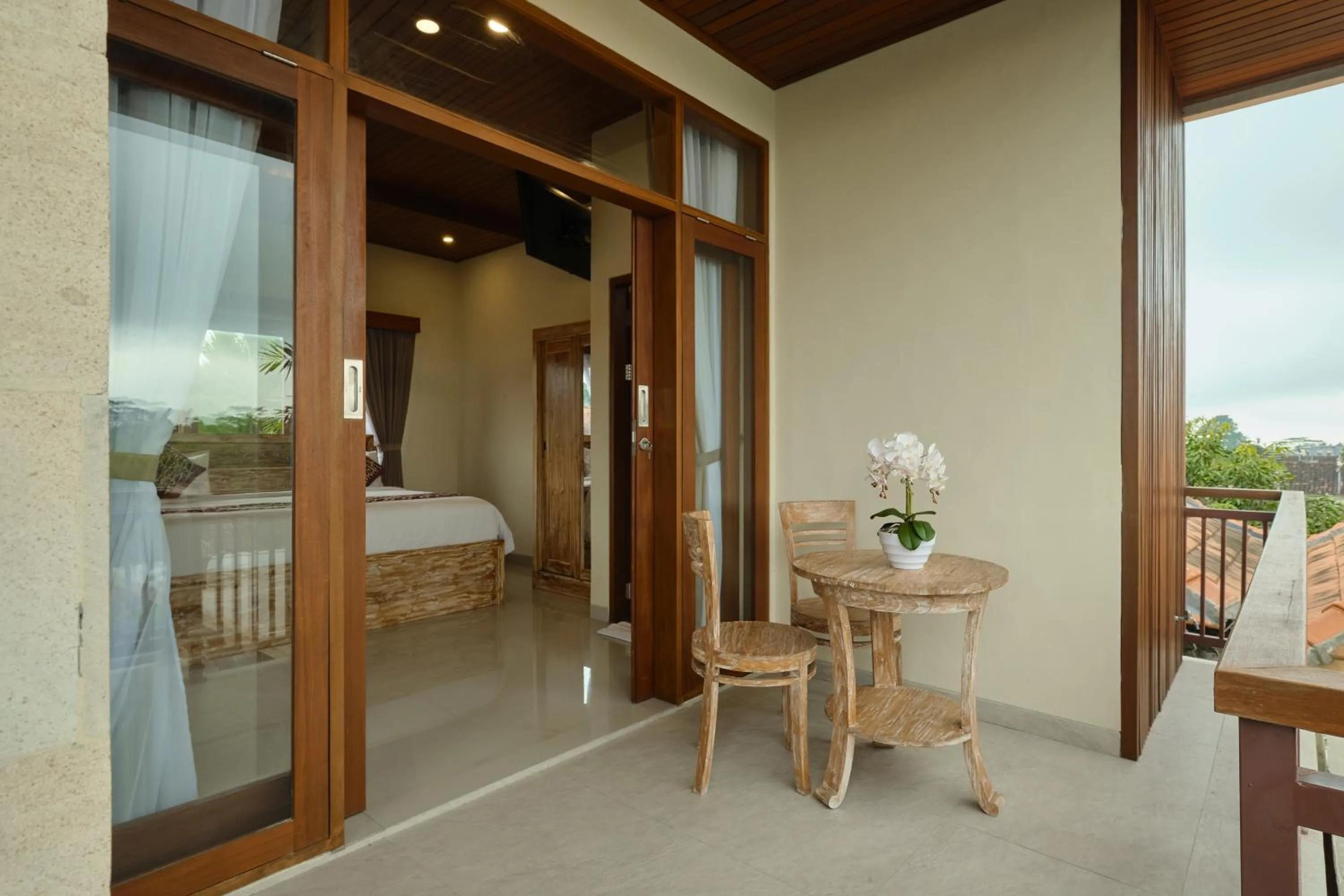 View (from property/room), Bed in D'bale Ananda Villa Ubud