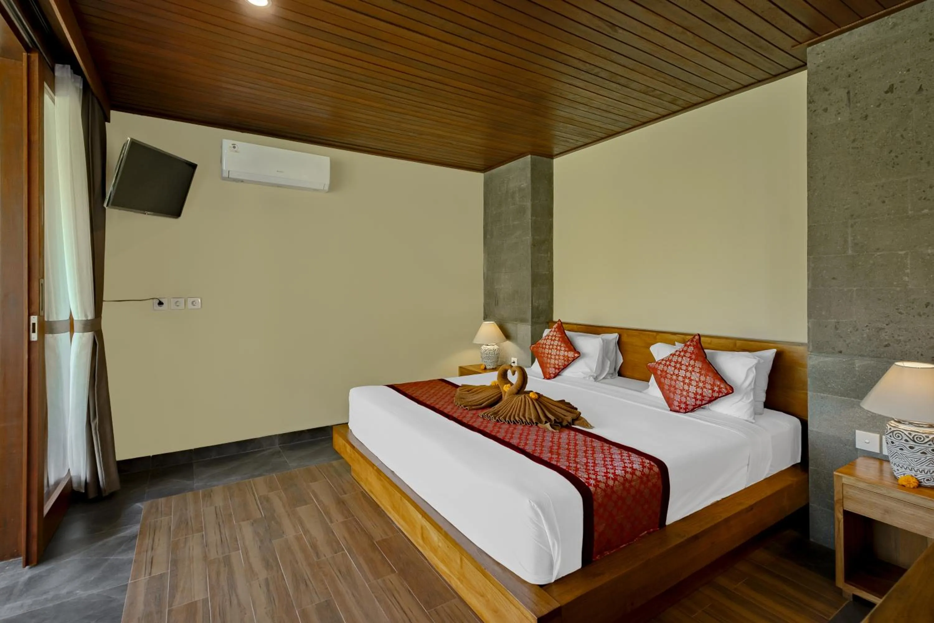 Bed in D'bale Ananda Villa Ubud