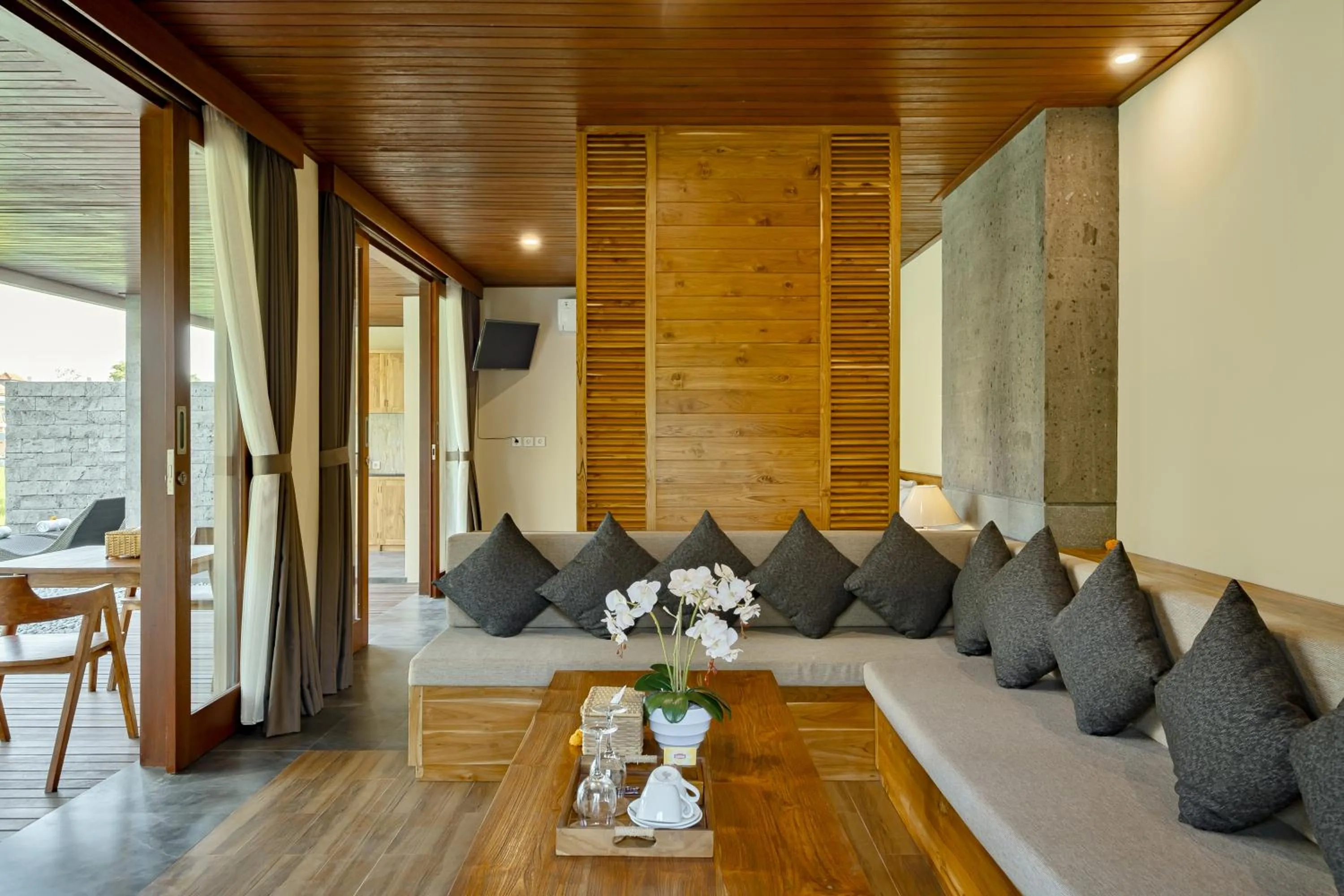 Living room in D'bale Ananda Villa Ubud