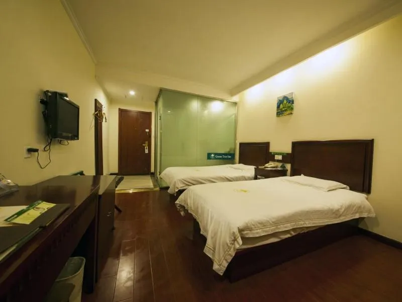 Bed in GreenTree Inn Anhui Huaibei Renmin Road Business Hotel