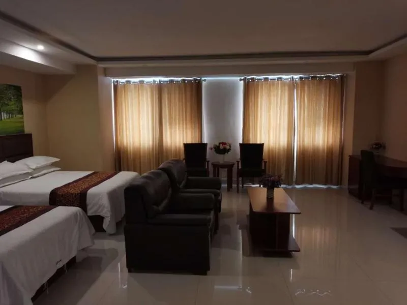 Bed in GreenTree Inn Shandong Liaocheng Town Dongchang Road Zhuanpan Business Hotel