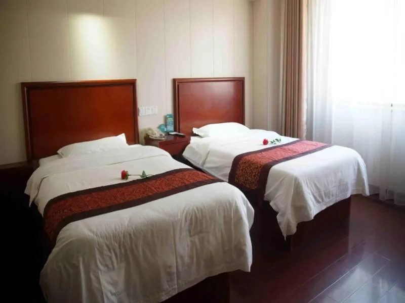 Bed in GreenTree Inn Shandong Liaocheng Town Dongchang Road Zhuanpan Business Hotel