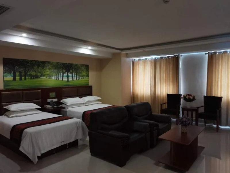Bed in GreenTree Inn Shandong Liaocheng Town Dongchang Road Zhuanpan Business Hotel