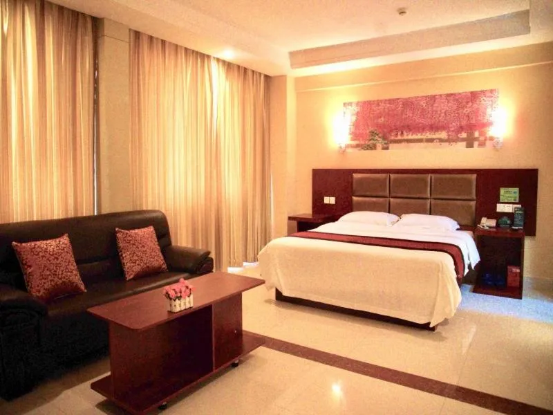 Bed in GreenTree Inn Shandong Liaocheng Town Dongchang Road Zhuanpan Business Hotel