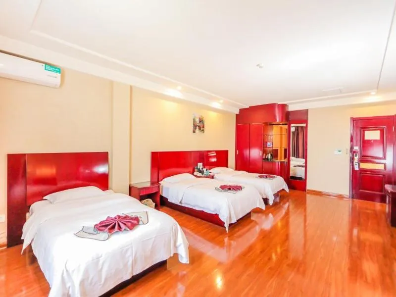 Bed in GreenTree Inn Gansu Wuwei East Beiguan Road Express Hotel