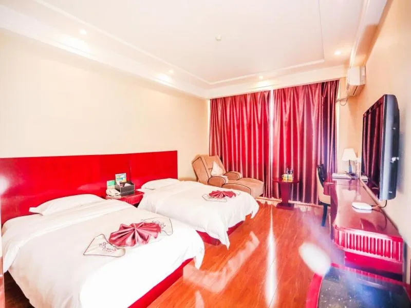 Bed in GreenTree Inn Gansu Wuwei East Beiguan Road Express Hotel