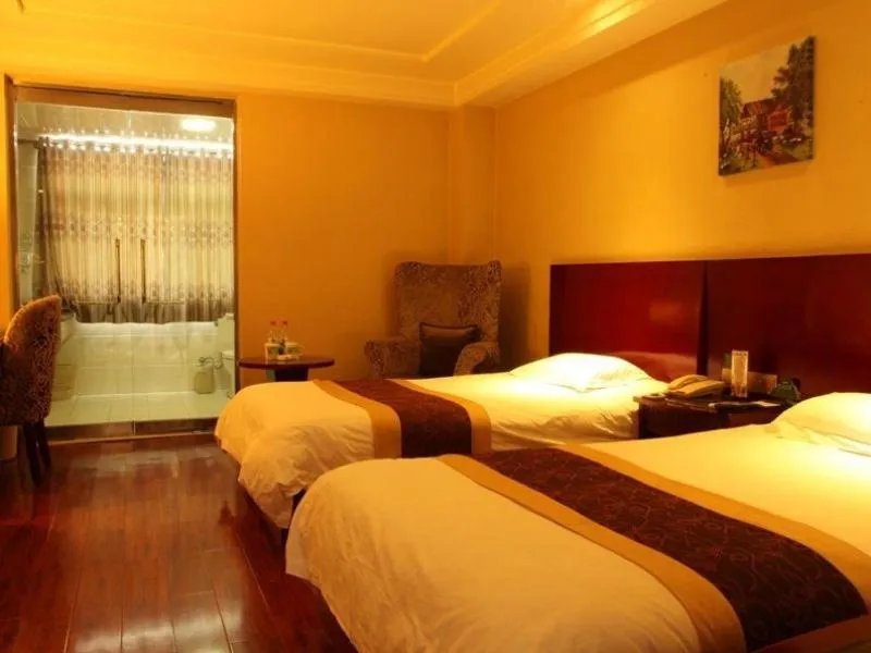 Bed in GreenTree Inn Gansu Wuwei East Beiguan Road Express Hotel