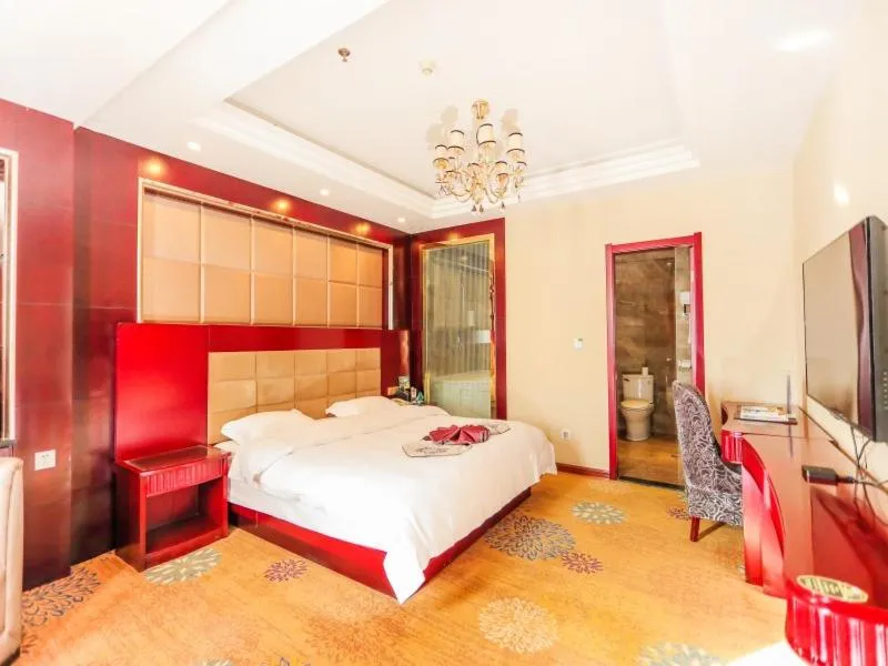 Bed in GreenTree Inn Gansu Wuwei East Beiguan Road Express Hotel