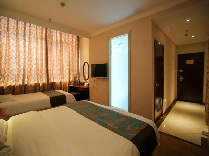 Bed in GreenTree Inn JiangSu WuXi YangJian XiHu Road Express Hotel