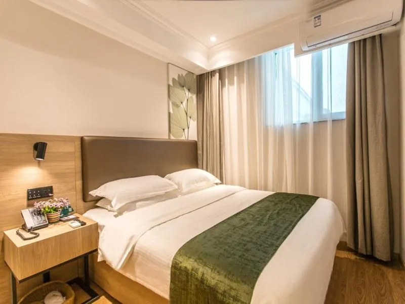 Bed in GreenTree Inn Suzhou Humble Administrator's Garden Railway Station South Square