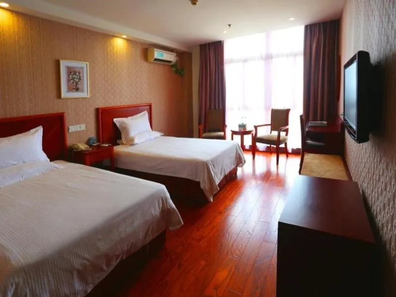 Bed in GreenTree Inn Jiangsu Nantong Development District Middle Road Business Hotel