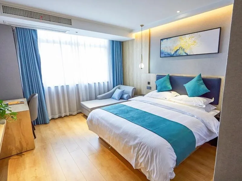 Bed in GreenTree Inn Jiangsu Nantong Textile City Bus Station Express Hotel