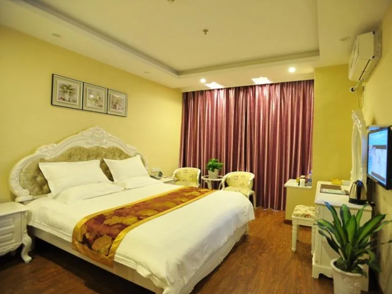 Bed in GreenTree Inn Jiangsu Yancheng Jianhu East Huiwen Road Columbus Square Business Hotel