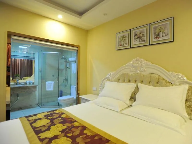 Bed in GreenTree Inn Jiangsu Yancheng Jianhu East Huiwen Road Columbus Square Business Hotel