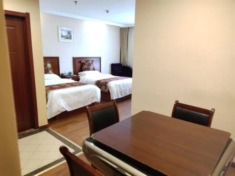 Bed in GreenTree Inn Jiangsu Yancheng Jianhu East Huiwen Road Columbus Square Business Hotel