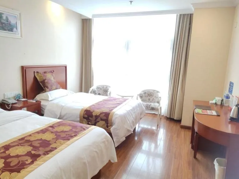 Bed in GreenTree Inn Jiangsu Yancheng Jianhu East Huiwen Road Columbus Square Business Hotel