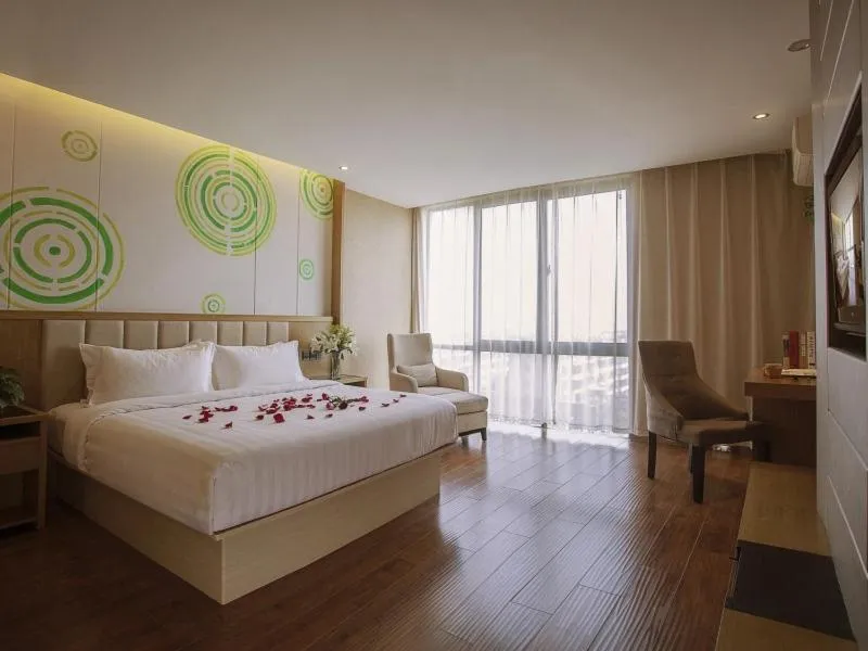 Bed in GreenTree Inn Jiangsu Taizhou Dongfeng Road Express Hotel
