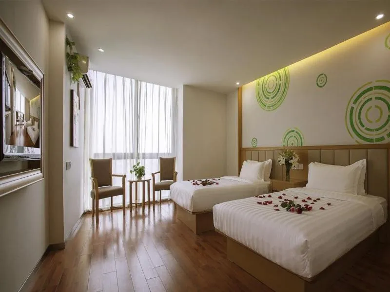 Bed in GreenTree Inn Jiangsu Taizhou Dongfeng Road Express Hotel