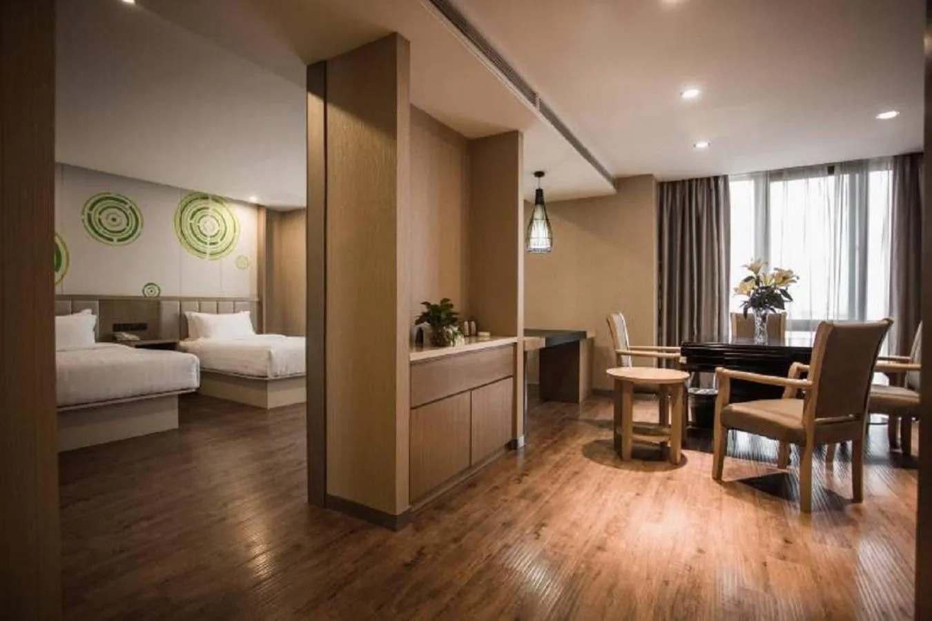 Bed in GreenTree Inn Jiangsu Taizhou Dongfeng Road Express Hotel