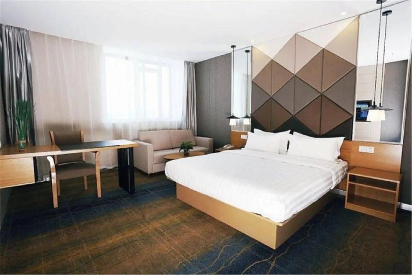 Bed in GreenTree Inn Jiangsu Taizhou Dongfeng Road Express Hotel