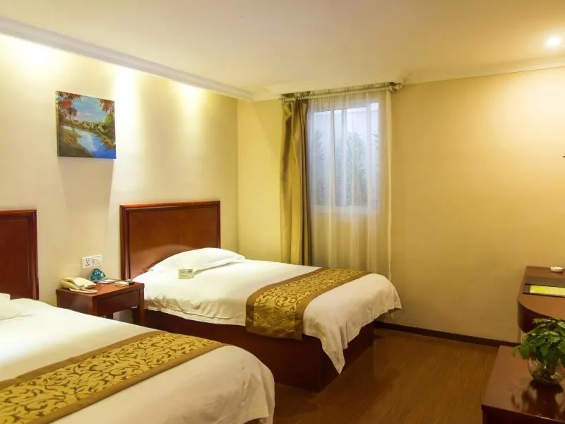 Bed in GreenTree Inn Jiangsu Taizhou Jingjiang Bus Station Express Hotel