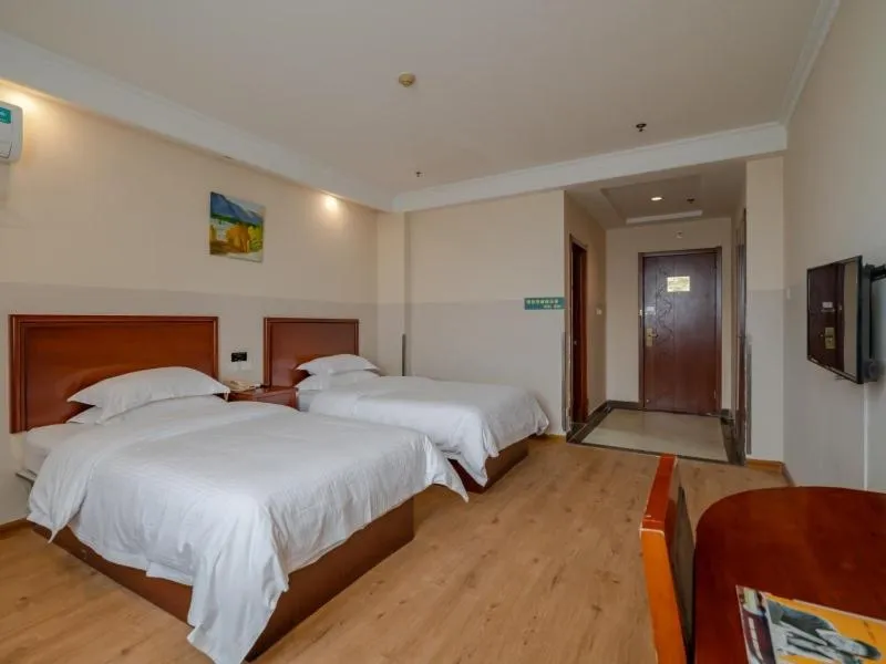 Bed in GreenTree Inn Hefei Sanlian College Anda Qingyuan Campus Subway Station