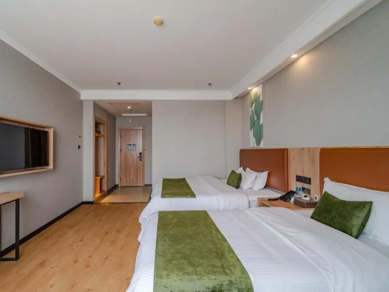 Bed in GreenTree Inn Hefei Sanlian College Anda Qingyuan Campus Subway Station