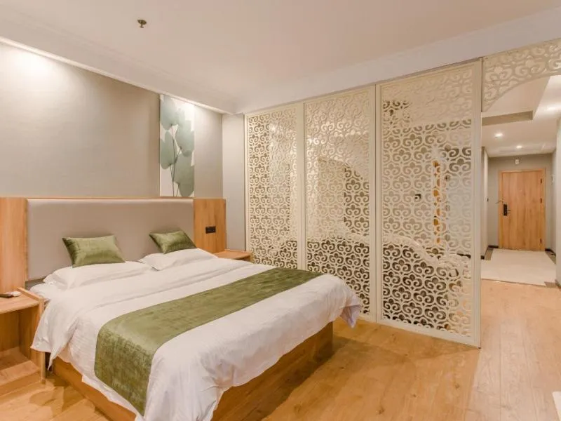 Bed in GreenTree Inn Hefei Sanlian College Anda Qingyuan Campus Subway Station