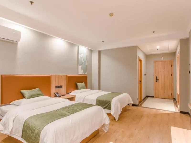 Bed in GreenTree Inn Hefei Sanlian College Anda Qingyuan Campus Subway Station