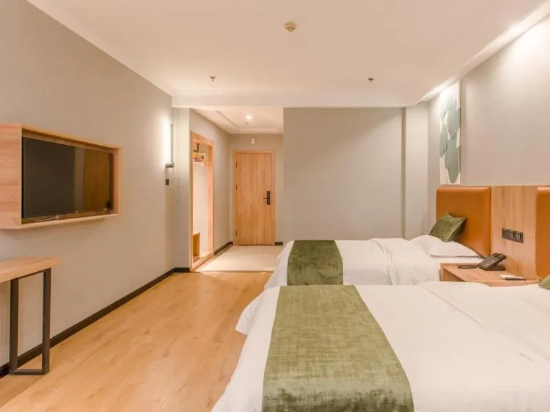 Bed in GreenTree Inn Hefei Sanlian College Anda Qingyuan Campus Subway Station