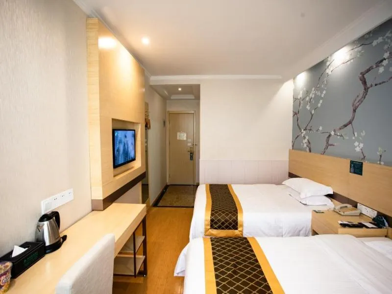 Bed in GreenTree Inn Anhui Hefei Wuhu Road Wanda Plaza Express Hotel