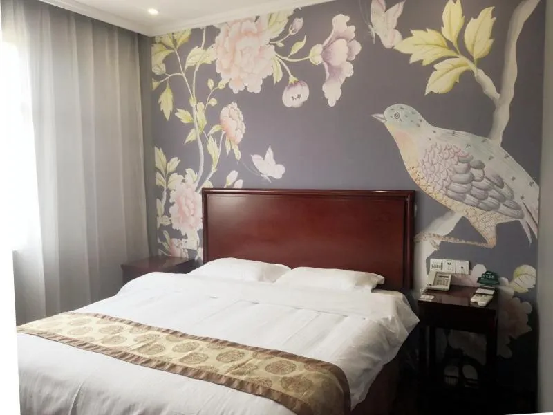 Bed in GreenTree Inn Zhejiang Ningbo Dongqian Lake Yinxian Avenue North Mozhi Road Business Hotel