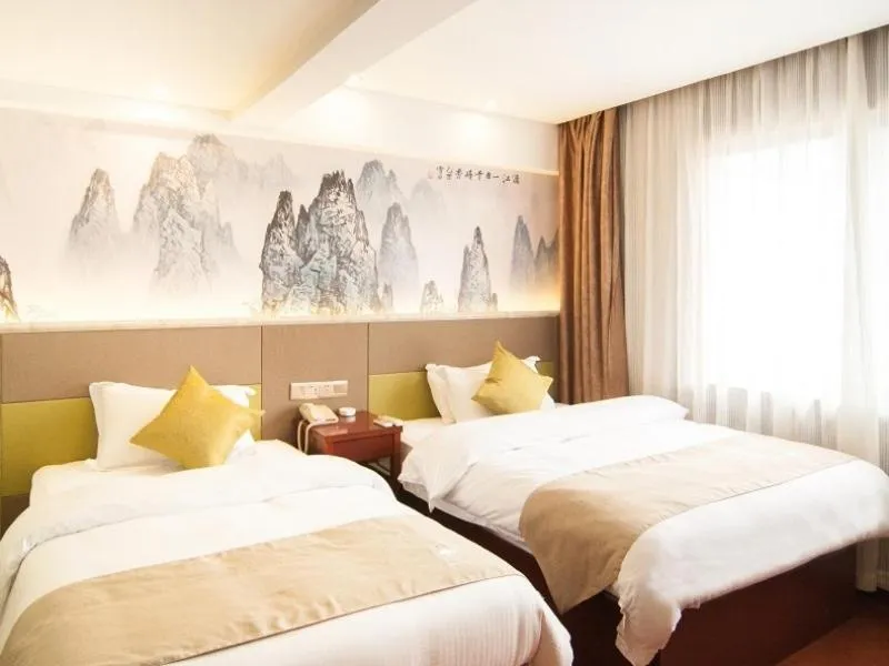 Bed in GreenTree Inn Zhejiang Ningbo Passenger Transport Center Tongda Road Shell Hotel